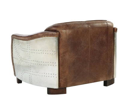 Brancaster - Grain Leather Loveseat - Brown
