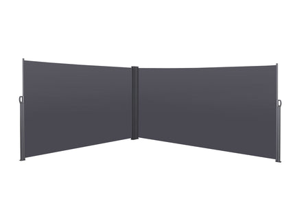 Retractable Side Awning, Waterproof & UV-Resistant, Privacy Screen Divider Roll Up Balcony - Gray