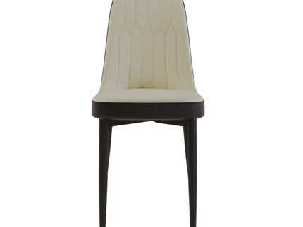 Modern Dining Chair With Cushions And Metal Legs