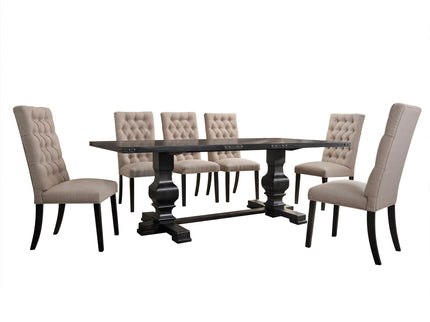 Morland - 7 Pieces Dining Room Set - Black