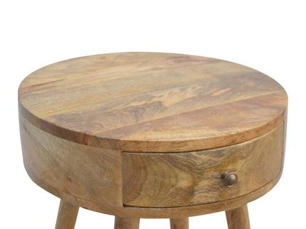 Nordic Chestnut Circular Nightstand