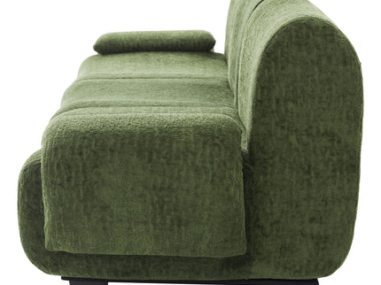 3 Seater Sofa Couch With Curved Armrests