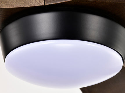 Flush Mount Blades Ceiling Fan With Lights Remote Control, Quiet DC Motor, 6 Speed, Reversible Ceiling Fan For Living Room - Matte Black