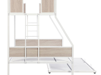 Modern Metal Bunk Bed With Dual Side Ladder And Metal Desig