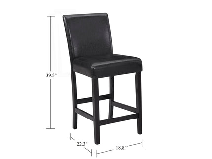 Modern 5 Piece Counter Height Dining Set With Tufted Nail Head Chairs