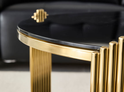 Round Table With Double Layer Storage