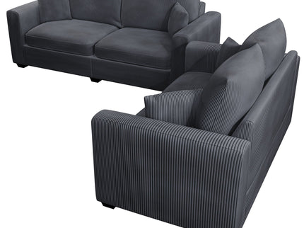 2 Piece Contemporary Style Sofa Set With Matching Pillows