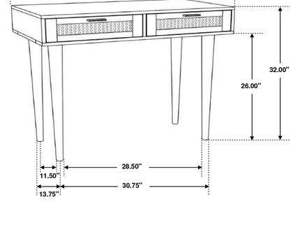 Zamora - 2 Drawer Entryway Console Accent Table - Natural