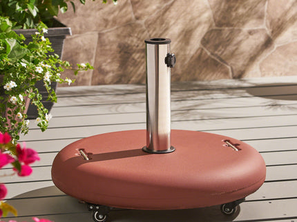 Wheelie - Round Umbrella Base With Stainless Steel Holder