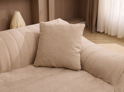 Oversized 2 Seater Loveseat With 2 Decor Throw Pillows, Deep Seat Sofa For Living Rooms