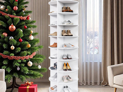 Rotating Shoe Rack Tower