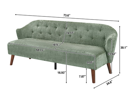 3 Seater Tufted Upholstered Couch Comfy Living Room Sofa
