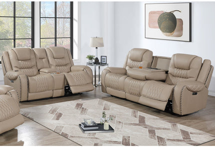 Power Motion Sofa Set With USB Ports And Adjustable Headrests