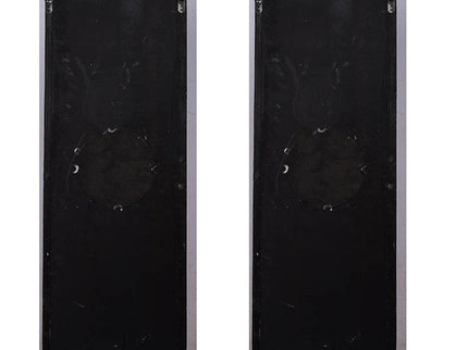 Large Wooden Wall Art Panels With Distressed Round Mirror Accents (Set of 2) - White