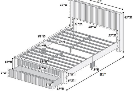 Contemporary Bed & Storage Drawer
