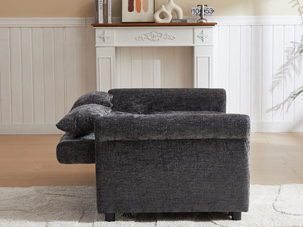 Loveseat Sofa Bed, Pull - Out Couch Sleeper & 2 Pillows
