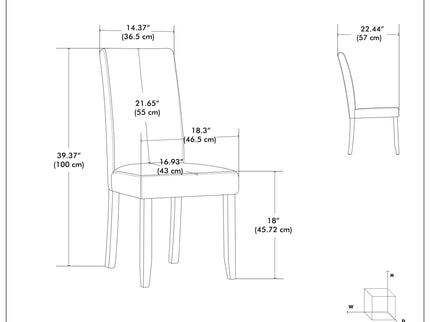 Acadian - Parson Dining Chair (Set of 2) - Tanners Brown