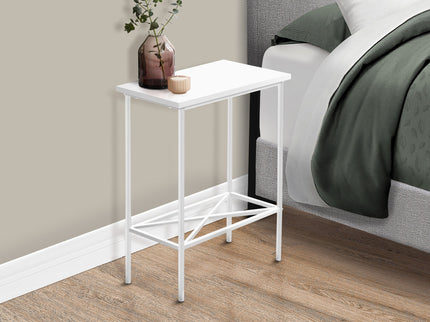 Accent Side Table, Narrow, Small, 2 Tier, Contemporary & Modern