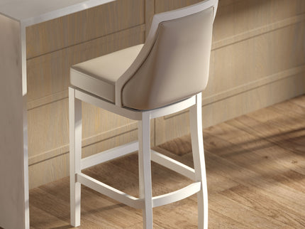 Modern Swivel Stool With Tall Back