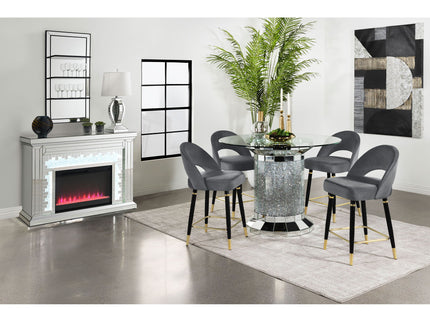 Open Back Counter Height Stools (Set of 2)