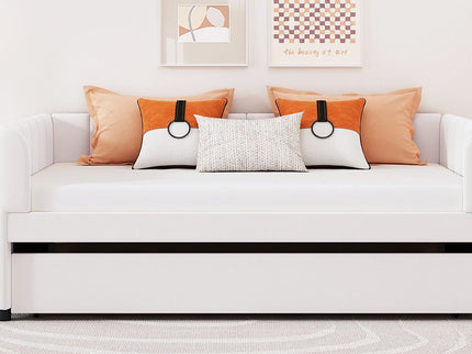 Upholstered Daybed With Ergonomic Design Backrest