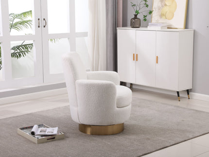 Teddy Swivel Barrel Chair, Swivel Accent Chairs Armchair For Living Room