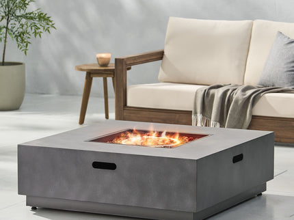 Modern Square Fire Pit With 50, 000 Btu