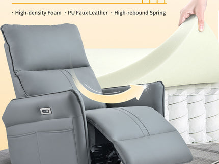 270° Power Swivel Rocker Glider Recliner Chair With USB Ports