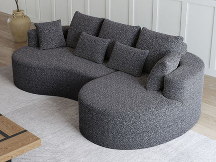 Curved Oversized Sectional Sofa With Extra Deep Seat