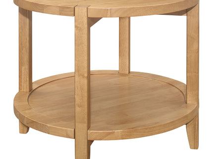 Elliott - 2 Piece Round Coffee And End Table Set - Maple
