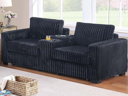 Modern Style 2 Piece Sofa Set With Cup Holders & Charging Port