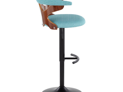 Gardenia - Contemporary Adjustable Barstool, Swivel With Rounded T Footrest (Set of 2)