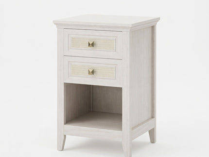 Nightstand With 2 Drawers Bedside Table