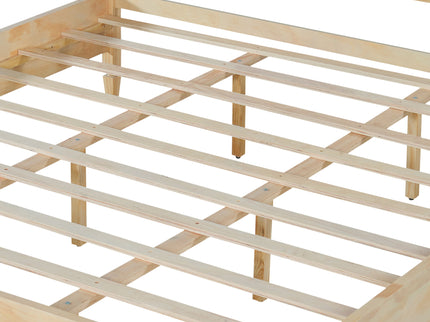 Classic Platform Bed Frame With Panel Headboard