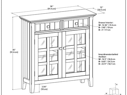 Acadian - Handcrafted Entryway Storage Cabinet