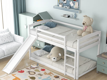 Durable Bunk Bed With Convertible Slide And Ladder