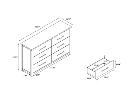 Avery - King Bedroom Set With Bookcase Headboard, Low Profile Bed, Spacious Drawers - Beige
