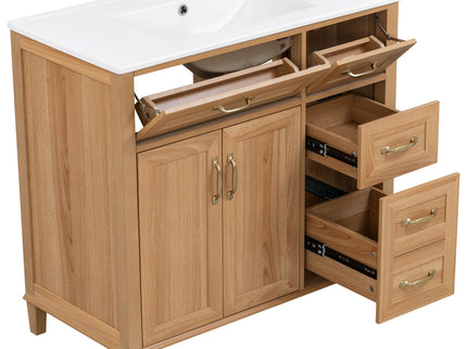 Bathroom Vanity With Sink, Soft Close Doors & Drawers - Wood