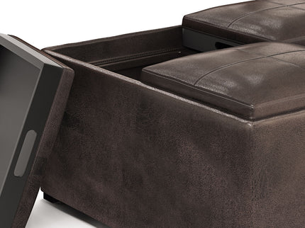 Avalon - Upholstered Square Coffee Table Storage Ottoman