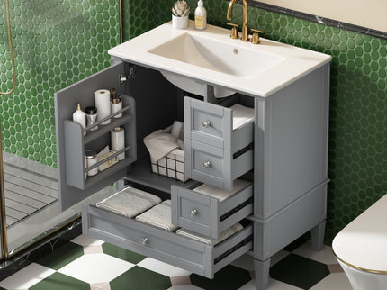Bathroom Vanity With Sink, Storage Cabinet With 3 Drawers