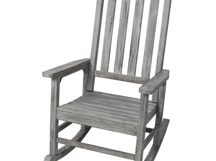 Oversized Porch Rocker Chair With Wide Seat And Tall Backrest
