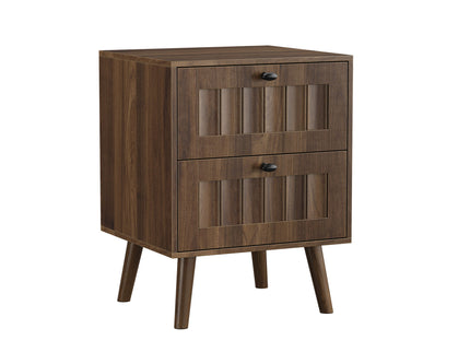 Double Drawer Bedside Table (Set of 2) - Walnut