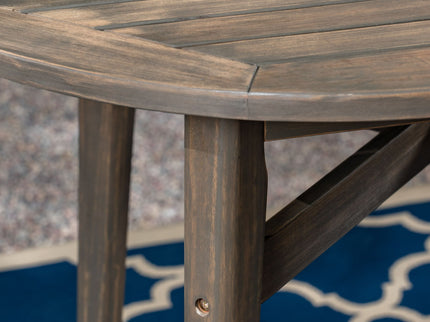 Outdoor Acacia Wood Bar Table With Slat Top