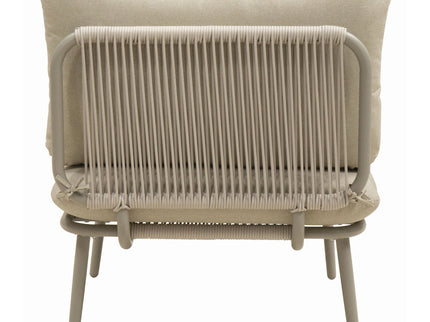 Modular Patio Armless Sofa Chair With Thick Cushion - Off White