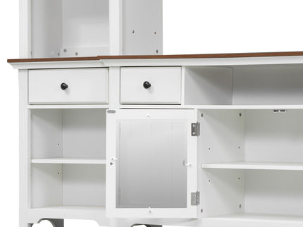 Extra Large TV Stand, Entertainment Center With Storage Cabinets