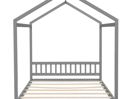 Wooden House Bed With Headboard