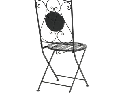 Lambert - Outdoor Chat Set - Black / Red