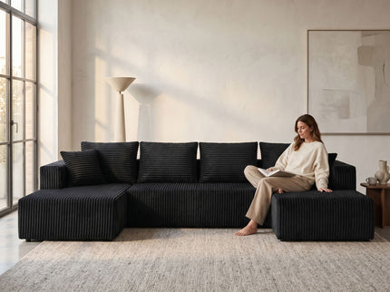 U-Shaped Modular Sectional Sofa With Double Chaise, Oversized Deep Seat For Living Room