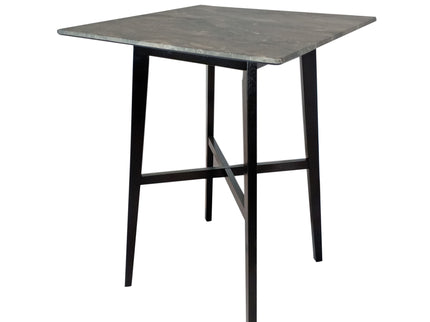 Modern Bar Height Dining Table, Rubberwood Legs And Laminate Table Top