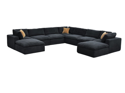 Custom Configuration Modular Sectional With Toss Pillows
